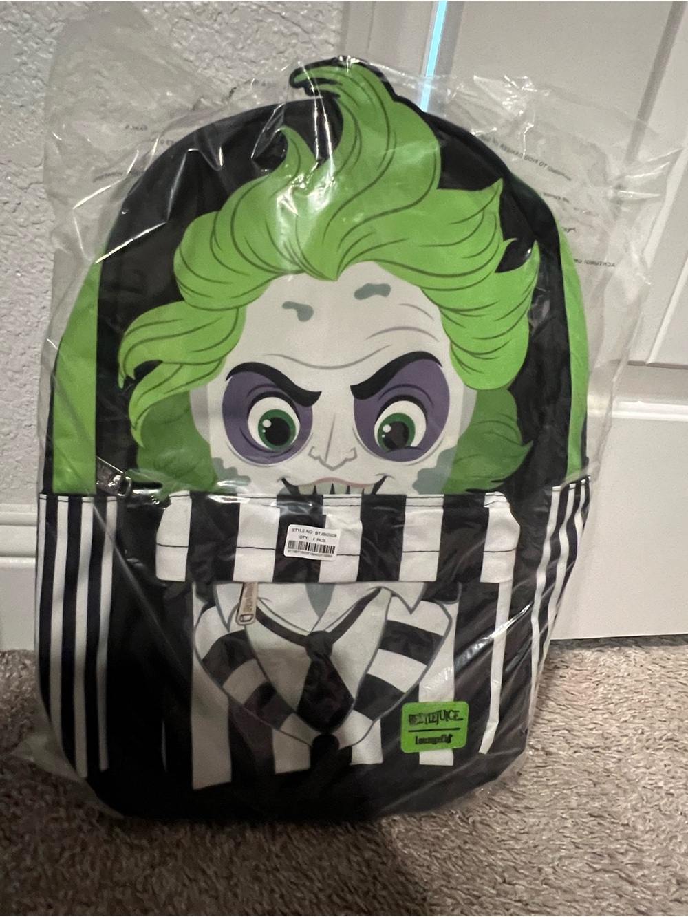Beetlejuice Loungefly full sized standard backpack